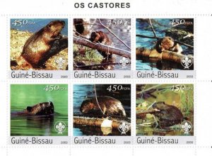 Briefmarke_Biber_Guinea_Bissau_Serie_web